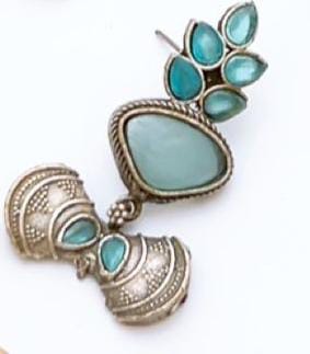 Colorful Oxidized Stone Earrings – Traditional Ethnic Boho Jewelry for Women