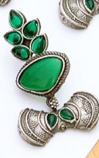 Colorful Oxidized Stone Earrings – Traditional Ethnic Boho Jewelry for Women