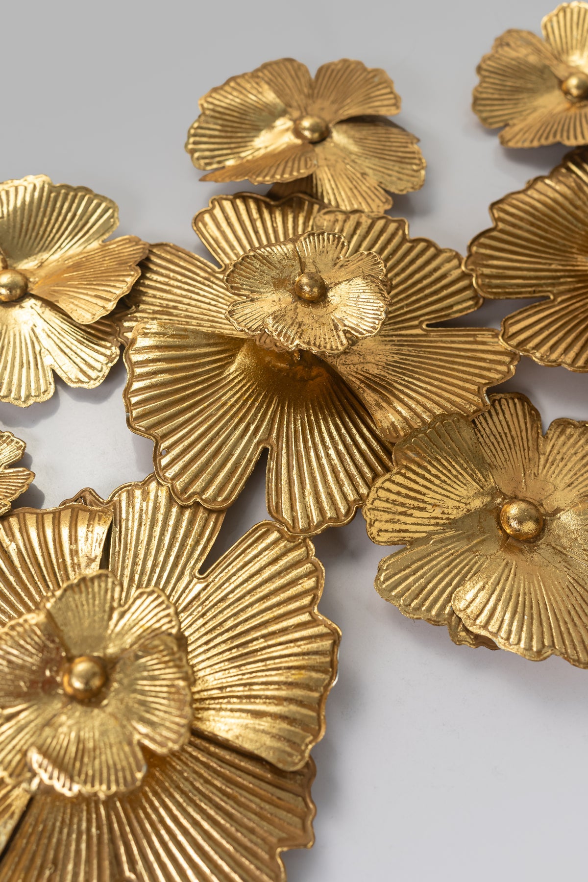 Luxury Golden Floral Metal Wall Art
