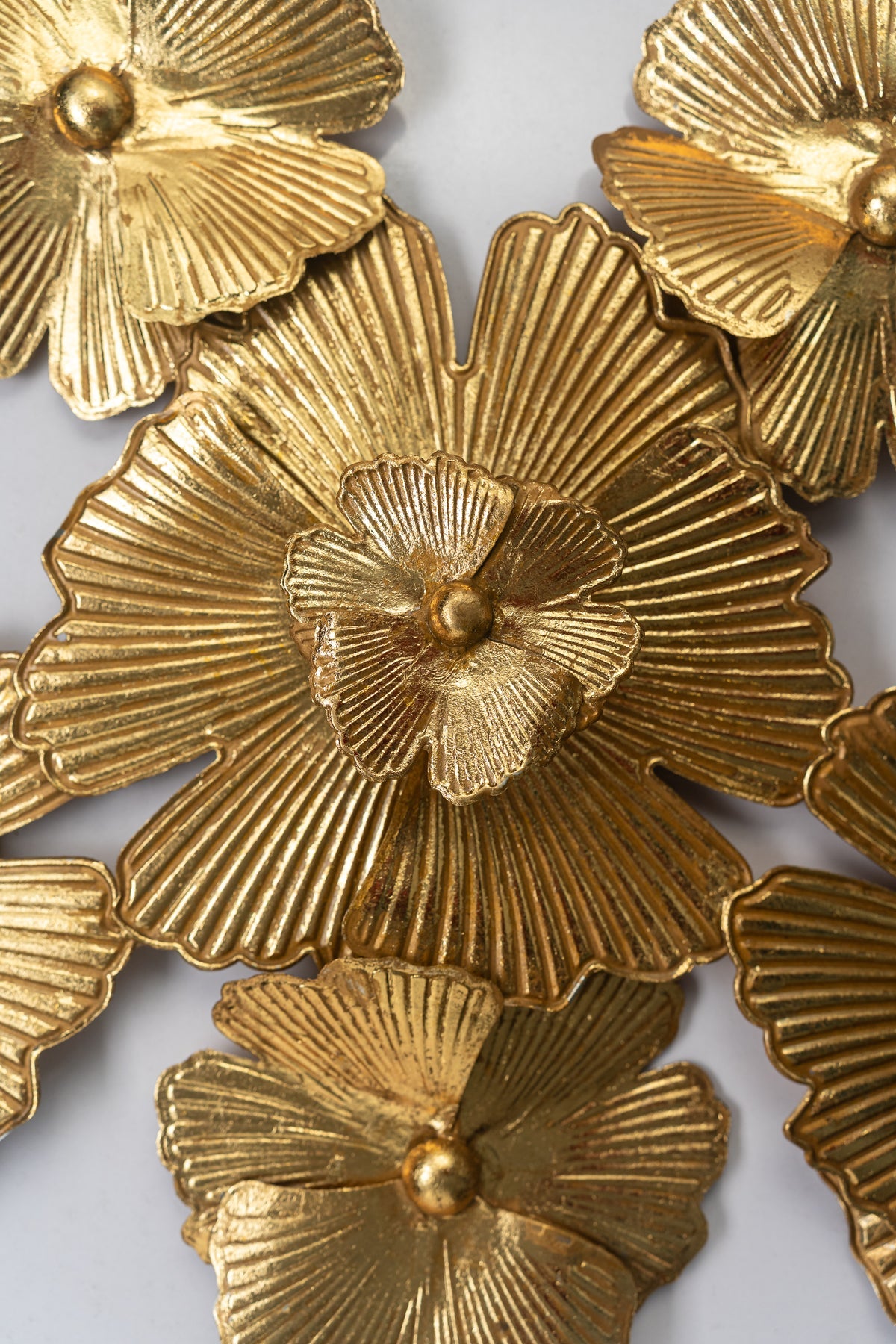 Luxury Golden Floral Metal Wall Art