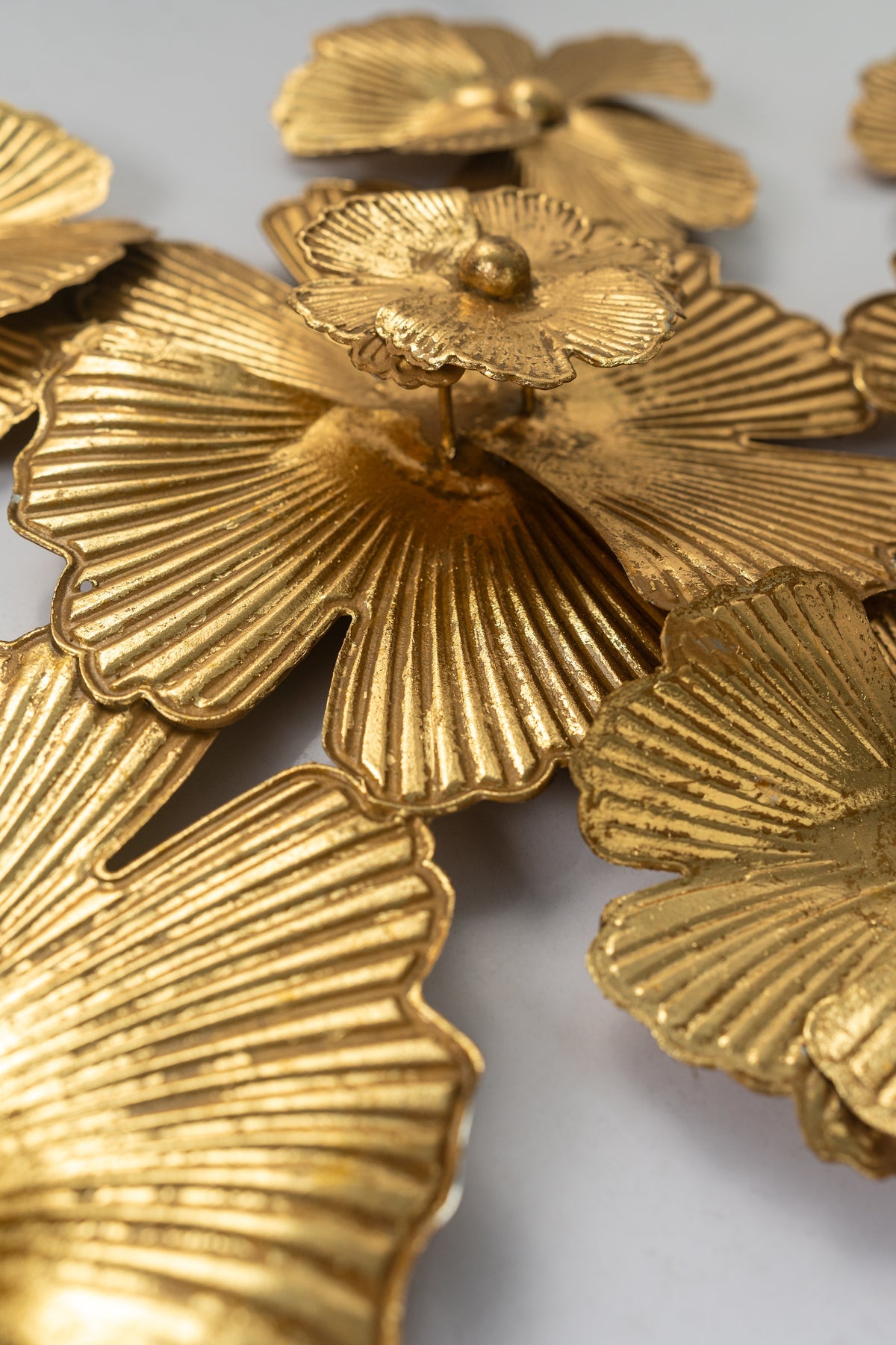 Luxury Golden Floral Metal Wall Art