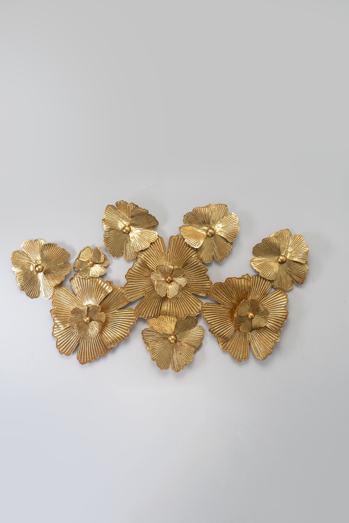 Luxury Golden Floral Metal Wall Art
